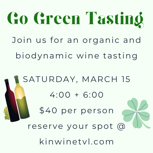 Go Green Tasting - Kin Wine Event Photo