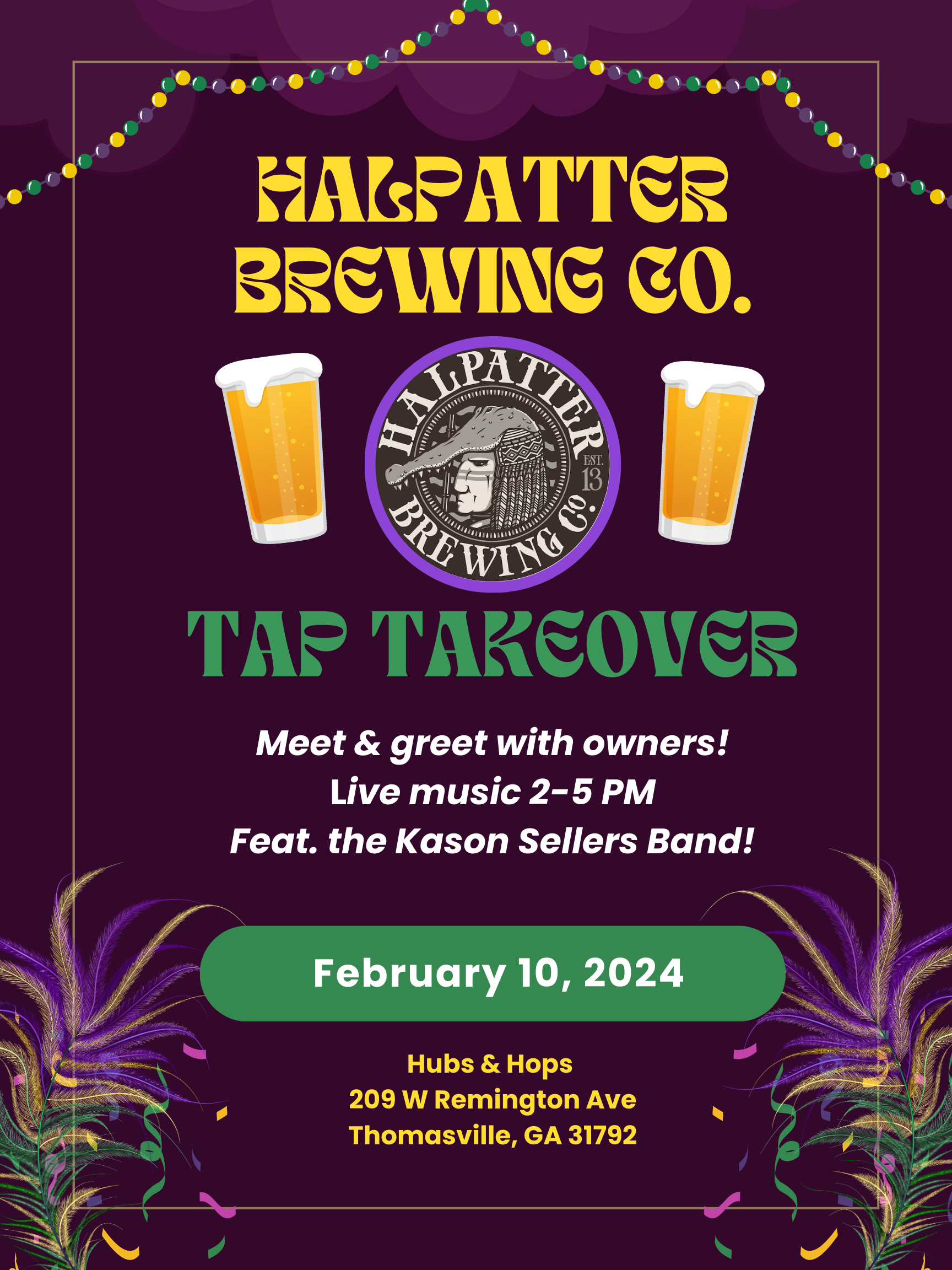 Halpatter Brewing Company Tap Takeover Feat. Live Music by The Kason Sellers Band Event Photo