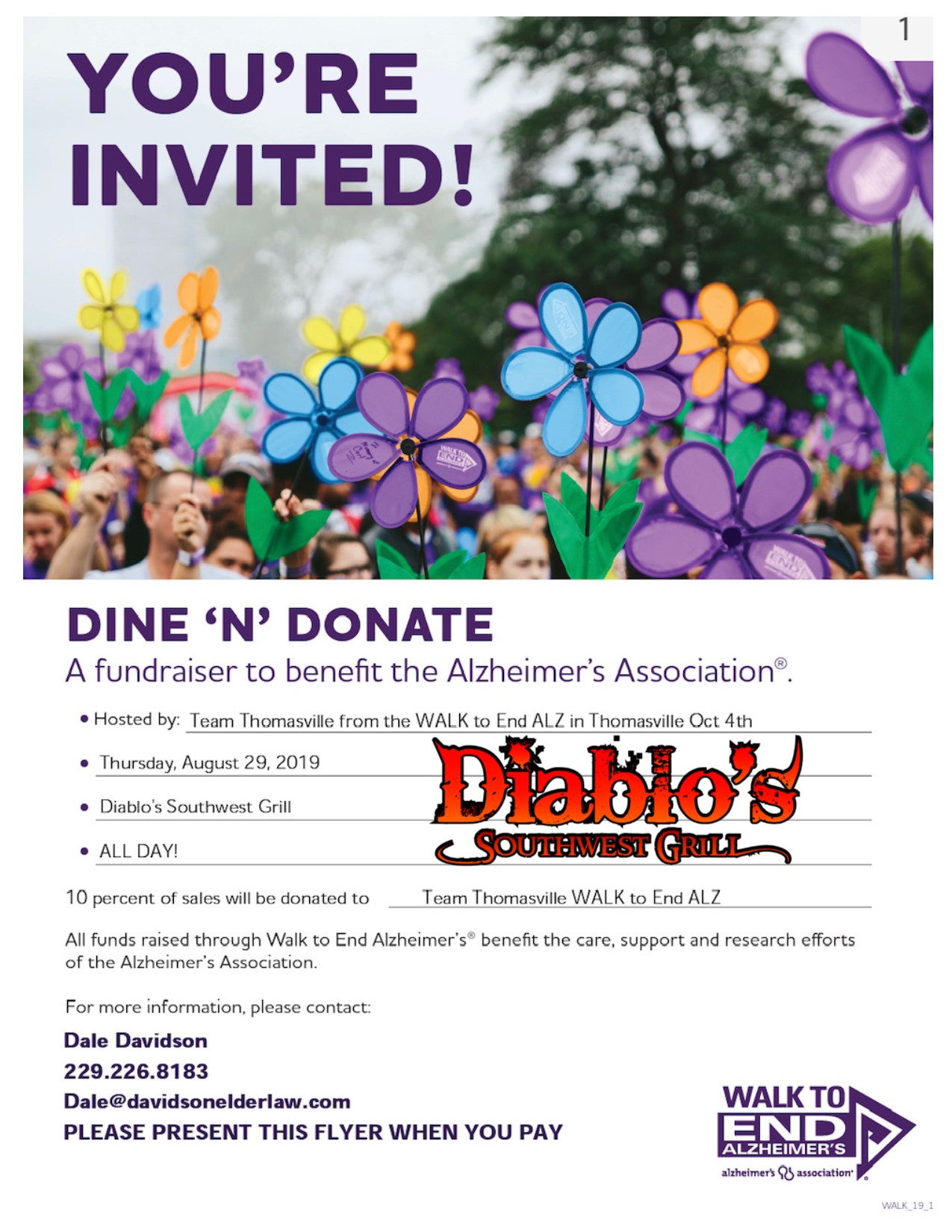 Diablo's Dine and Donate Event Photo