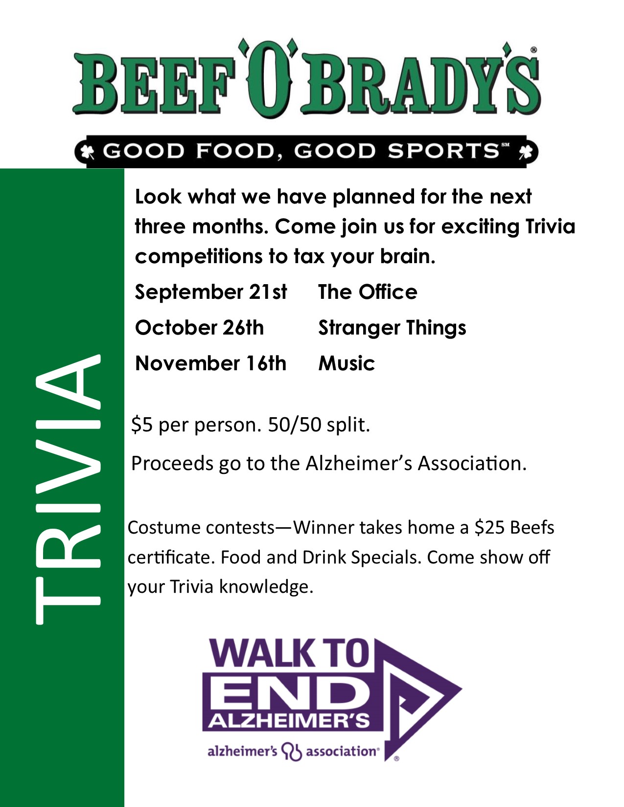Trivia Night at Beef O' Brady's (THE OFFICE) Event Photo