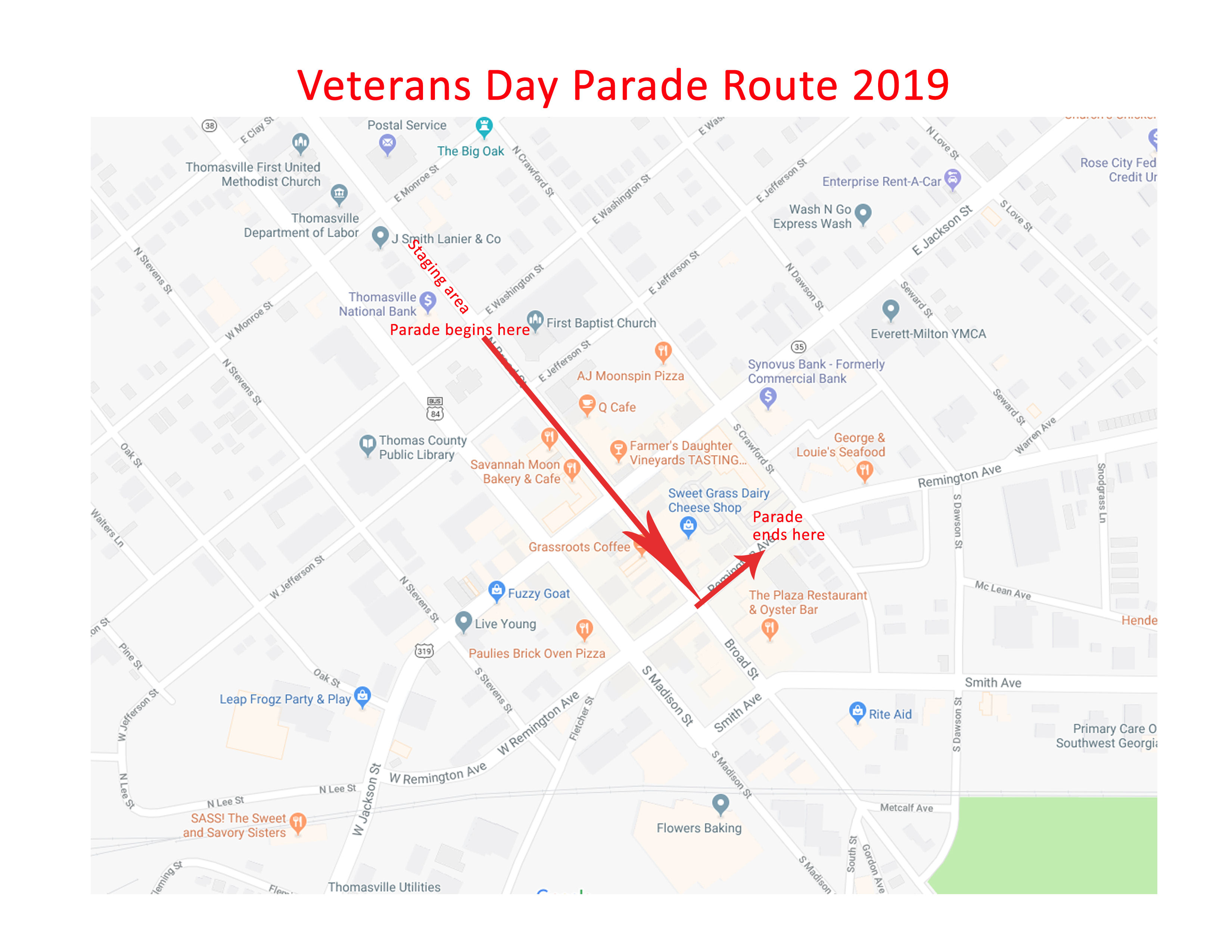 Veterans Day Parade Visit Thomasville Georgia